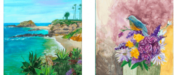 "Floral Song" by Cherish Flieder and “Laguna in January” by Benjamin Hummel