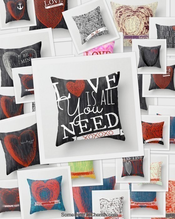 Valentine’s Day Giveaway Square Pillows