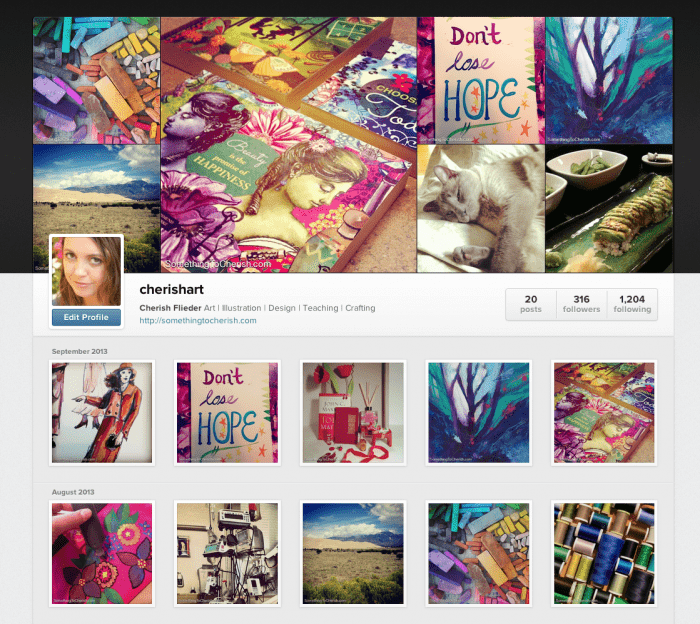 Follow Cherish Flieder on Instagram