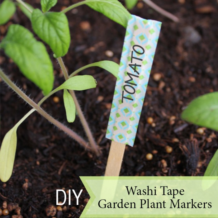 Washi Tape Garden Plant Markers - DIY