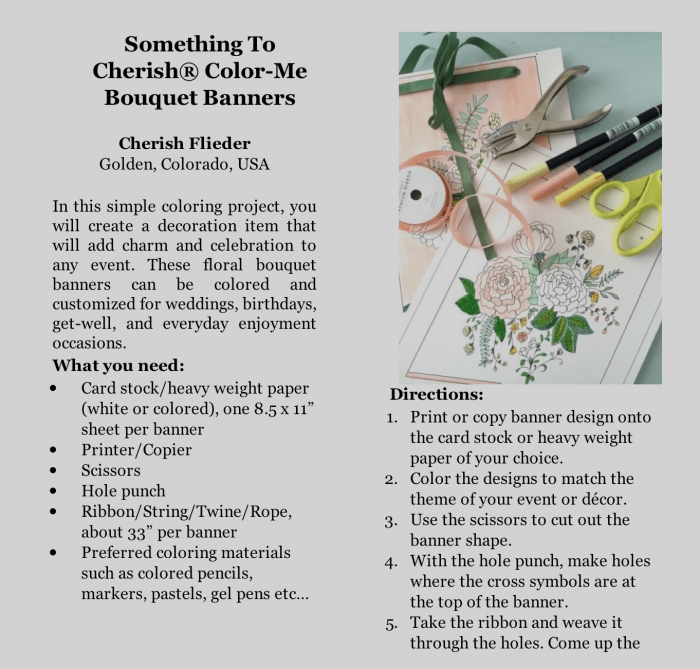 Something to cherish - color-me bouquet banners - cherish flieder