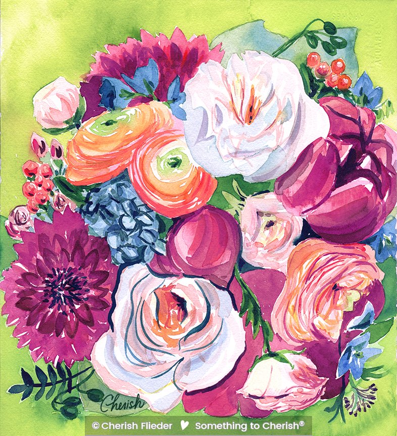 Floral C1707-13 Bloom Brignt Corrie\'s Bouquet © Cherish Flieder