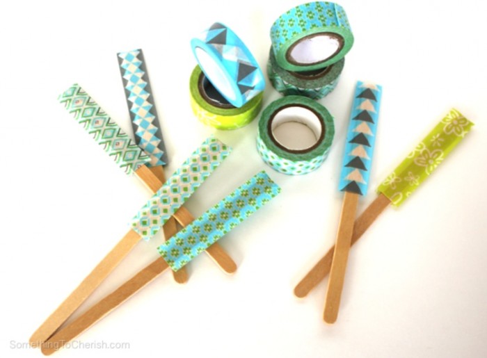 Washi Tape Garden Plant Markers - DIY