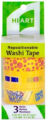 Basketball themed sports decorative washi tape from HiArt.