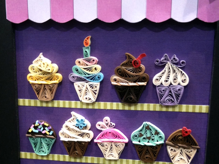 Paper quilling cupcakes by Alli Bartkowski